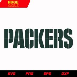 green bay packers text logo svg, nfl svg, eps, dxf, png, digital file