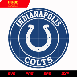 indianapolis colts circle logo 2 svg, nfl svg, eps, dxf, png, digital file