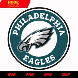 Philadelphia Eagles Circle Logo svg, nfl svg, eps, dxf, png, digital file