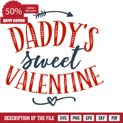 daddys sweet valentine, baby girl, new born free svg file, valentine svg