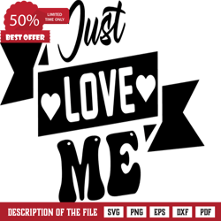 just love me, new born baby onesie free svg file, valentine svg