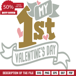 my 1st valentines day, baby, first free svg file, valentine svg