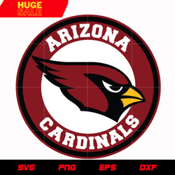 arizona cardinals circle logo svg, nfl svg, eps, dxf, png, digital file