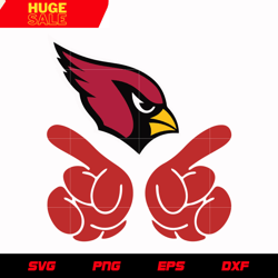 arizona cardinals no 1 svg, nfl svg, eps, dxf, png, digital file