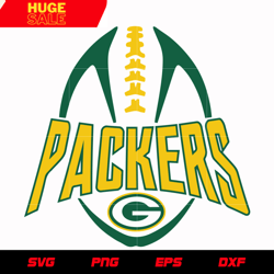 green bay packers football svg, nfl svg, eps, dxf, png, digital file