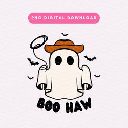 boo haw cowboy ghost png, cowboy ghost png, trendy halloween sublimation graphic