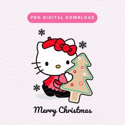 christmas kawaii kitty png, cute christmas sublimation graphic, christmas clipart, baker kawaii kitty png