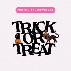 trick or treat halloween png, halloween spooky season png, trendy halloween sublimation graphic png, digital download