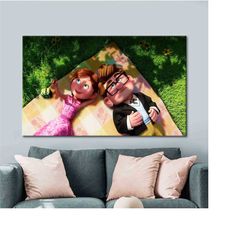 couple art, up carl and ellie wall decor,