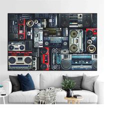 canvas gift, boombox poster, oversized wall art, boombox,