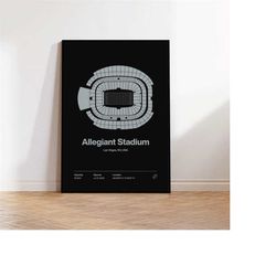 las vegas raiders football print, allegiant stadium poster,