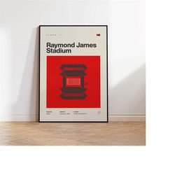 tampa bay buccaneers poster, raymond james stadium print,