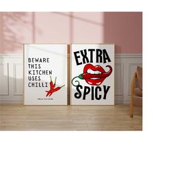 aesthetic kitchen decor, trendy cooking art, kitchen wall