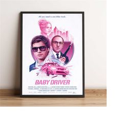 baby driver poster, ansel elgort wall art, kevin