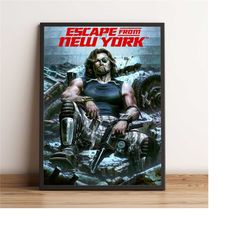 escape from new york poster, kurt russel wall