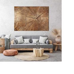 wood texture canvas print - tree ring canvas