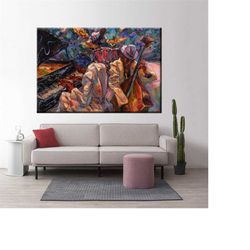 abstract african jazz art canvas print - jazz