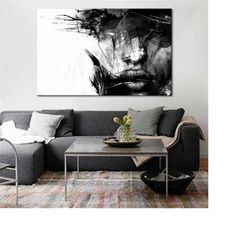 abstract woman canvas print - abstract woman wall