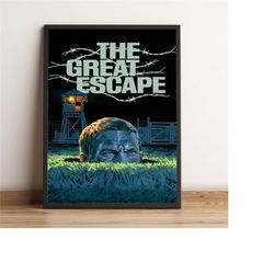 the great escape poster, steve mcqueen wall art,