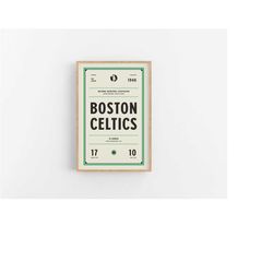 boston celtics ticket print | wall art |