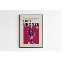 lucy bronze poster, barcelona poster minimalist, lucy bronze