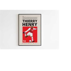 thierry henry poster, arsenal poster minimalist, thierry henry
