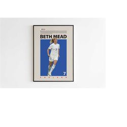 beth mead poster, england poster minimalist, beth mead