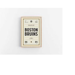 boston bruins ticket print | wall art |