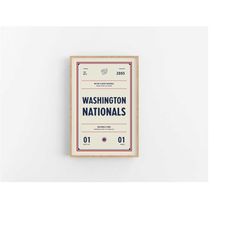 washington nationals ticket print | wall art |