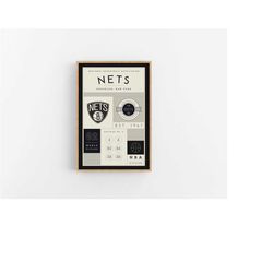 brooklyn nets stats print | wall art |