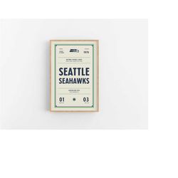 seattle seahawks ticket print | wall art |