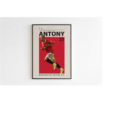 antony poster, manchester united poster minimalist, antony print