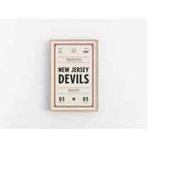 new jersey devils ticket print | wall art