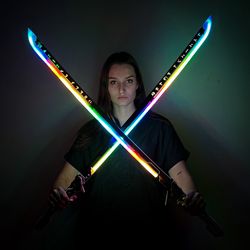 rgb katana arasaka thermal cyberpunk 2077 prop replica cosplay gift sword lights