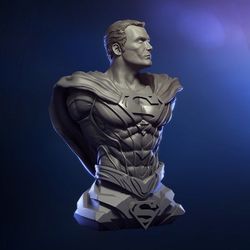 superman bust 3d figure, superman dc figure