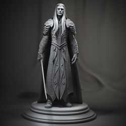 thranduil printed statue, elvenking king of the silvan elves in northern mirkwood 3d figure