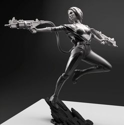 lea the double gunner 3d printed figure