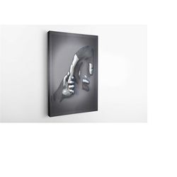 3d metallic black canvas modern wall art, modern