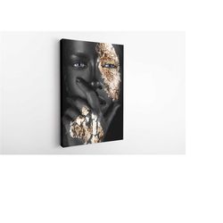 african woman wall art, african woman canvas print,