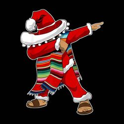 dabbing mexican serape poncho santa png best files design-reneedigital