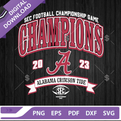 alabama sec championship 2023 svg, alabama football championship svg,nfl svg, football svg, super bowl svg