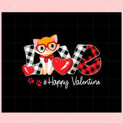 love cat buffalo plaid valentines day svg graphic designs files, valentine svg,valentine day svg,valentine day,happy val