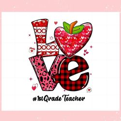 love st grade teacher leopard heart png sublimation designs, valentine svg,valentine day svg,valentine day,happy valenti