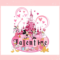 mickey and friends valentine castle png, valentine svg,valentine day svg,valentine day,happy valentine