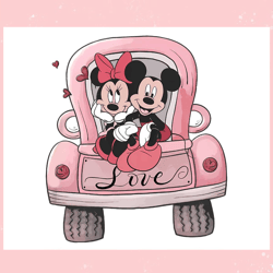 mickey and minne love car png, valentine svg,valentine day svg,valentine day,happy valentine