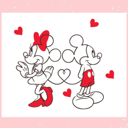 mickey and minnie happy valentines day svg, valentine svg,valentine day svg,valentine day,happy valentine