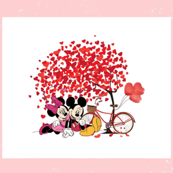 mickey and minnie tree love png, valentine svg,valentine day svg,valentine day,happy valentine