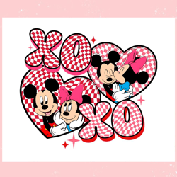 mickey minnie xoxo heart valentine png, valentine svg,valentine day svg,valentine day,happy valentine