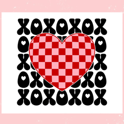 retro xoxo valentines heart svg, valentine svg,valentine day svg,valentine day,happy valentine