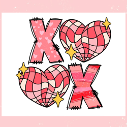 xoxo pink heart valentine svg, valentine svg,valentine day svg,valentine day,happy valentine